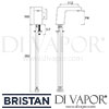 Bristan Pivot Side Action Basin Mixer Clicker Waste Dimensions